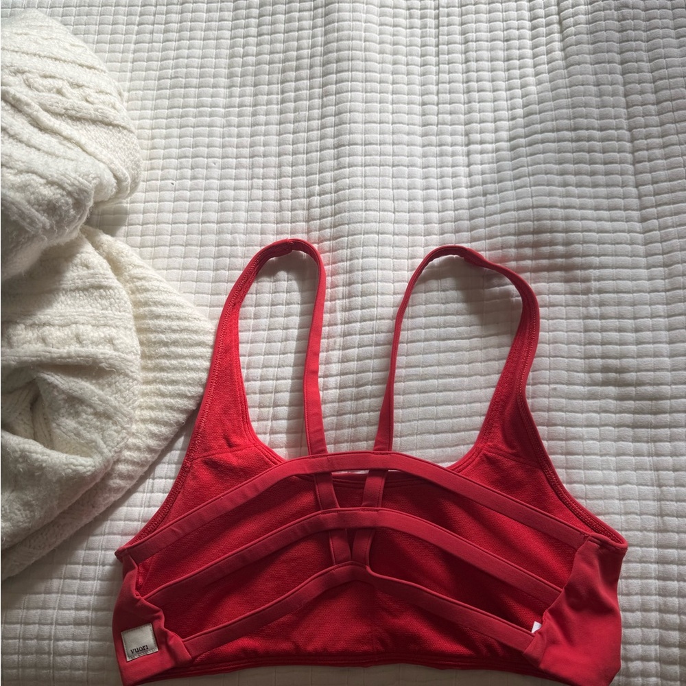 Vuori Vibrant Red Sports Bra